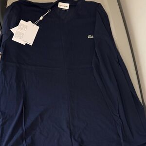 Lacoste Dark Blue V-Neck Long Sleeve